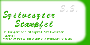 szilveszter stampfel business card